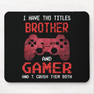 Lustiger Gamer Retro-Videospiele für Bruder Mousepad