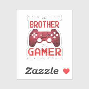 Lustiger Gamer Retro-Videospiele für Bruder von Ju Aufkleber