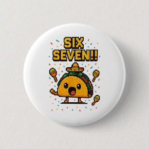 Lustiger Gamer-Taco Six Seven Cinco De Mayo 67 Mex Button