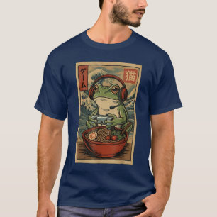 Lustiger Gaming-Frosch Retro-Japanischer Anime Süß T-Shirt