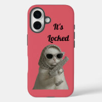 Lustiger Gangster-Katzen-Sonnenbrille Rosa Handyhü