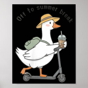 Lustiger Gans Frauen in den Sommerurlaub Letzter S Poster