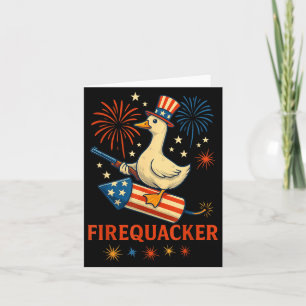 Lustiger Gänse-Meme Feuerwerk Amerika Karte