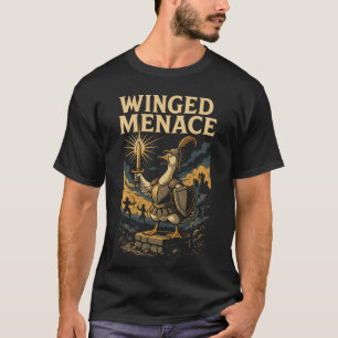 Lustiger Gänsekrieger Humor Fantasy Gamer Witz Gam T-Shirt