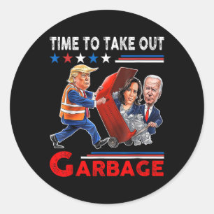 Lustiger Garge für Trump 2024 - Zeit, den Garge ra Runder Aufkleber
