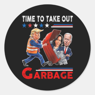 Lustiger Garge für Trump 2024 - Zeit, den Garge ra Runder Aufkleber