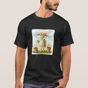 Lustiger Gärtner-Schaf für Pflanzenliebhaber T-Shirt