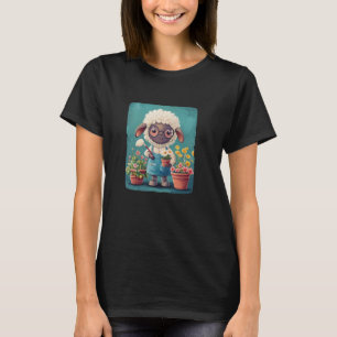 Lustiger Gärtner Schaf mit einem Hauch von Humor K T-Shirt