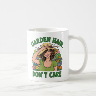 Lustiger Gartnerbecher 'Gartenfrisur ist egal' Kaffeetasse