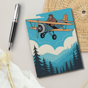 Lustiger Geburtstag Bigfoot Vintage Flugzeug Benut Postkarte