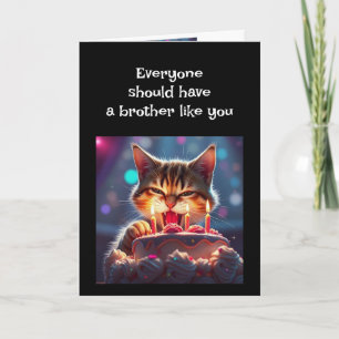 Lustiger Geburtstag Bruder Katze Tier Humor Karte