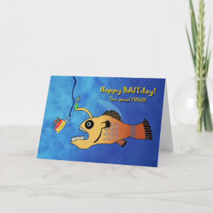 Lustiger Geburtstag für den Verlobten, Anglerfisch Karte