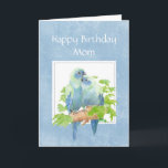 Lustiger Geburtstag für Mama-Papageien-Paar-Vögel Karte<br><div class="desc">Lustiger Geburtstags-Papagei,  Vögel für Ihre Mutter</div>