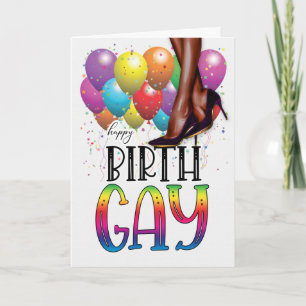 Lustiger Geburtstag HOMO Afrodeutscher Regenbogen- Karte