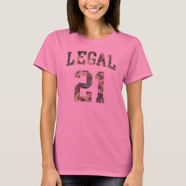 Lustiger Geburtstag legale 21 T-Shirt (Vorderseite)