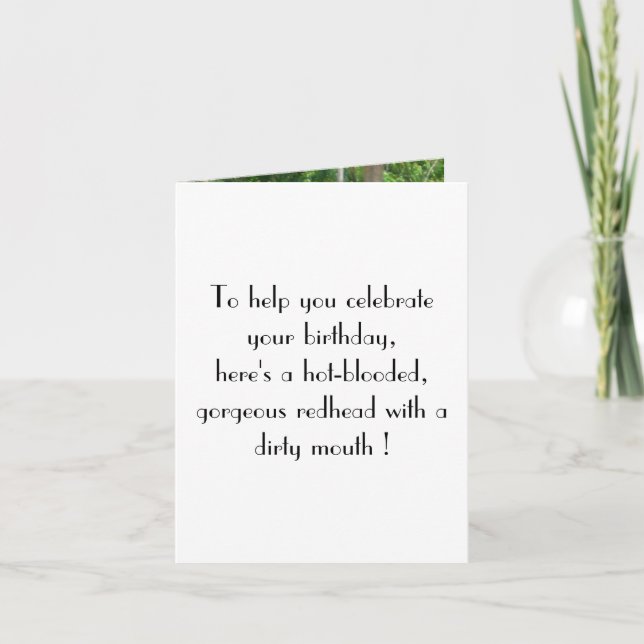 Lustiger Geburtstag mit schöner Frau Karte (Vorderseite)