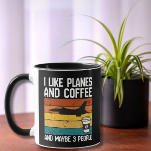 Lustiger Geburtstag Papa Ich mag Flugzeuge Kaffee Tasse