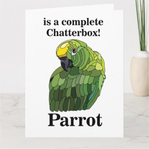 Lustiger Geburtstag Papagei Vogel Schwatzmaul Karte