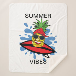 Lustiger Geburtstag Surfen Ananas Sherpadecke