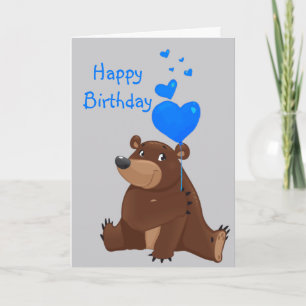 Lustiger Geburtstag Über den Hügel Alter Bär Karte