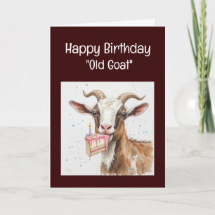 Lustiger Geburtstag Über den Hügel Alter Ziegenboc Karte