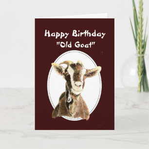 Lustiger Geburtstag Über den Hügel Alter Ziegenhum Karte