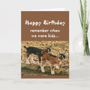 Lustiger Geburtstag Über den Hügel Alter Ziegenhum Karte