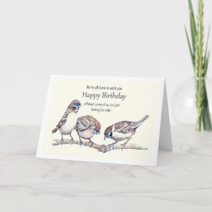 Lustiger Geburtstag von der Gruppe Spatzen Karte