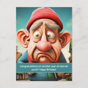Lustiger Geburtstag zum ewigen Jugendmeilenstein Postkarte