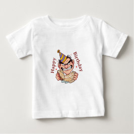 Lustiger Geburtstagsaufkleber Baby T-shirt