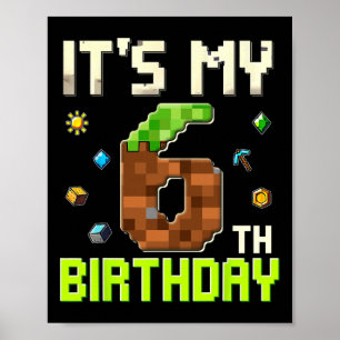 Lustiger Geburtstagsjunge Ich habe meinen 6. Gebur Poster
