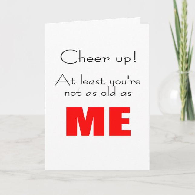 lustiger Geburtstagswunschvergleich Karte (Vorderseite)