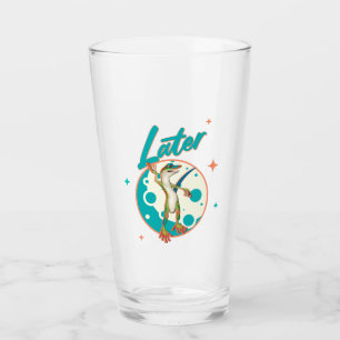 Lustiger Gecko Später Prokrastinations Humor Glas
