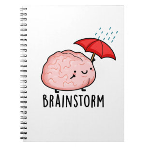 Lustiger Gehirn Sturm Anatomie Wortwitz Notizblock