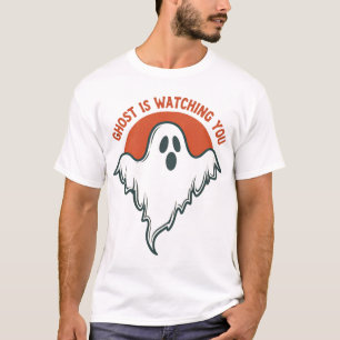 Lustiger Geist beobachtet dich Halloween Gruselig T-Shirt