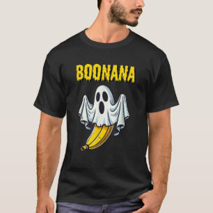 Lustiger Geist Boo Banane Boonana Halloween Grusel T-Shirt