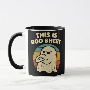 Lustiger Geist "Das ist Boo-Blatt" Retro-Halloween Tasse