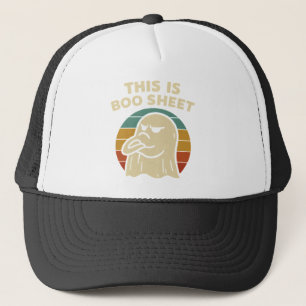 Lustiger Geist "Das ist Boo-Blatt" Retro-Halloween Truckerkappe