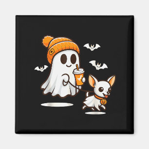 Lustiger Geist gehender Chihuahua-Hund Halloween F Magnet