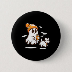 Lustiger Geist gehender Hund Geist Hund Halloween Button