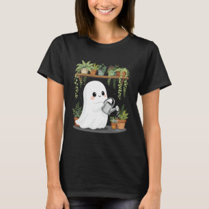Lustiger Geist gießt Pflanzen gruselige Saison Hal T-Shirt