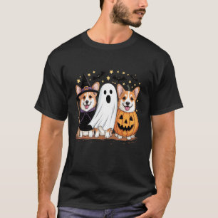Lustiger Geist Hexe Kürbis Corgi Hund Liebhaber Ha T-Shirt