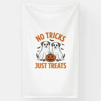 Lustiger Geist-Hund Halloween Keine Tricks, nur Le Banner