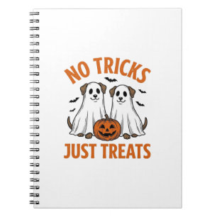 Lustiger Geist-Hund Halloween Keine Tricks, nur Le Notizblock
