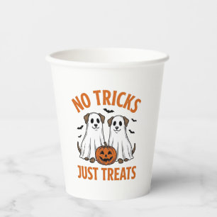 Lustiger Geist-Hund Halloween Keine Tricks, nur Le Pappbecher