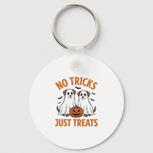 Lustiger Geist-Hund Halloween Keine Tricks, nur Le Schlüsselanhänger