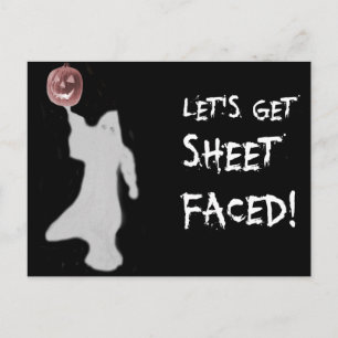 Lustiger Geist Jack O Lantern Halloween Postkarte