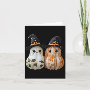 Lustiger Geist Kürbis Süße Halloween Patchwork Kun Karte