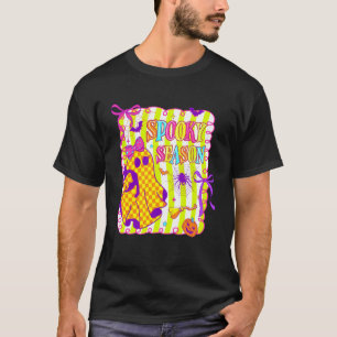 Lustiger Geist Schwarze Katze Grusel Saison Süßes  T-Shirt