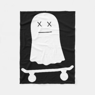 Lustiger Geist Skateboard Skater Fauler Halloween- Fleecedecke